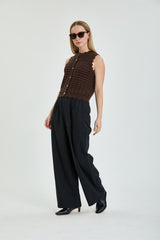Delilah Sweater Vest in Chocolate