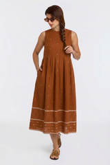 ELARA DRESS IN BROWN