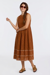 ELARA DRESS IN BROWN
