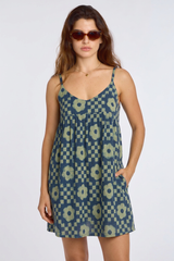 FIONA MINI DRESS IN INDIGO