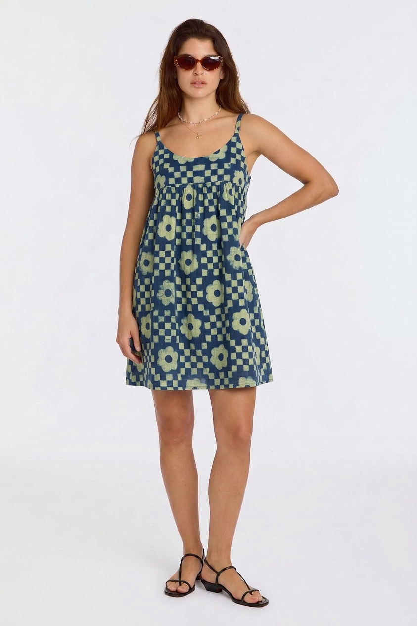 FIONA MINI DRESS IN INDIGO