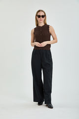 Delilah Sweater Vest in Chocolate