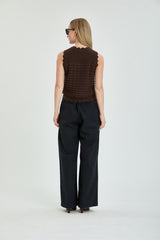 Delilah Sweater Vest in Chocolate