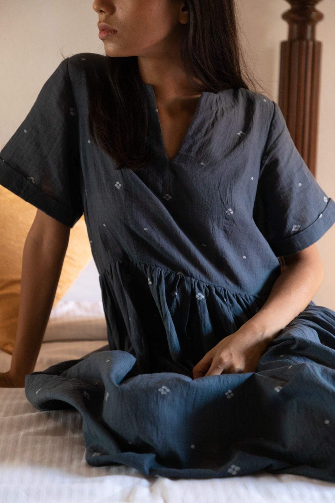 Grey Space Dress - THULI - Sustainable Women's Clothing Ethical Clothing Honest and Handcrafted
