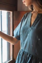 Grey Space Dress - THULI - Sustainable Women's Clothing Ethical Clothing Honest and Handcrafted
