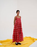 Red Dahlia Dress - THULI - Sustainable Women's Clothing Ethical Clothing Honest and Handcrafted