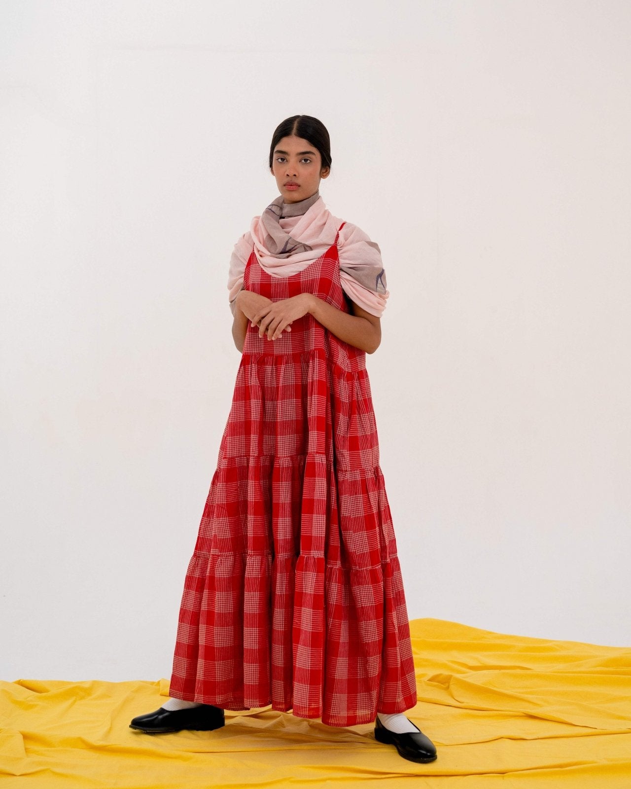 Red Dahlia Dress - THULI - Sustainable Women's Clothing Ethical Clothing Honest and Handcrafted