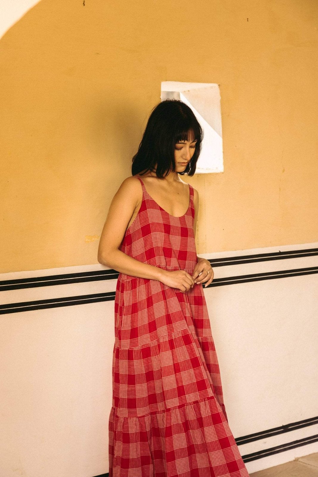 Red Dahlia Dress - THULI - Sustainable Women's Clothing Ethical Clothing Honest and Handcrafted