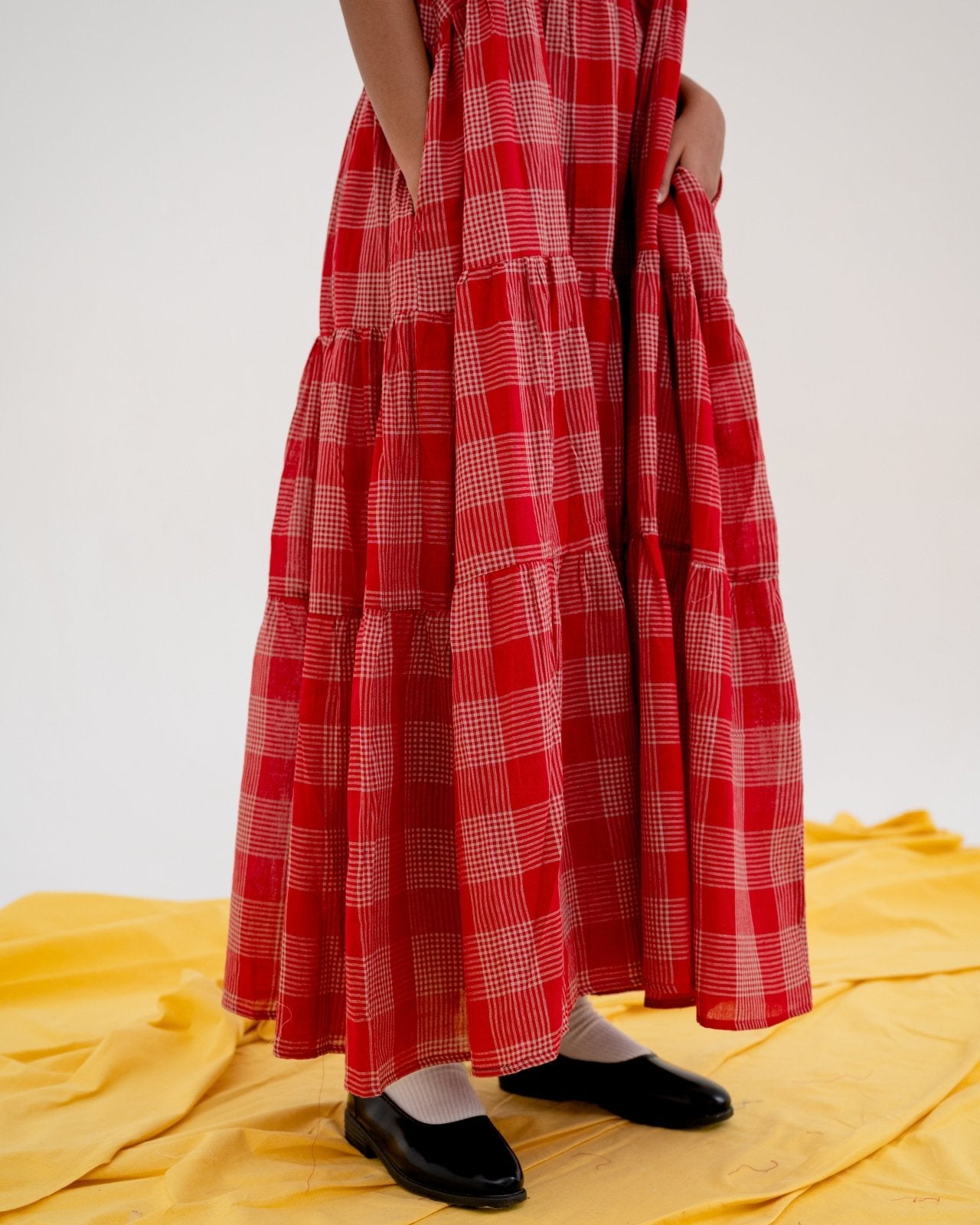 Red Dahlia Dress - THULI - Sustainable Women's Clothing Ethical Clothing Honest and Handcrafted
