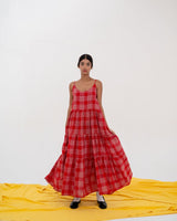 Red Dahlia Dress - THULI - Sustainable Women's Clothing Ethical Clothing Honest and Handcrafted