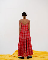 Red Dahlia Dress - THULI - Sustainable Women's Clothing Ethical Clothing Honest and Handcrafted