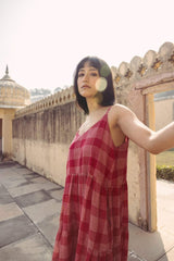 Red Dahlia Dress - THULI - Sustainable Women's Clothing Ethical Clothing Honest and Handcrafted