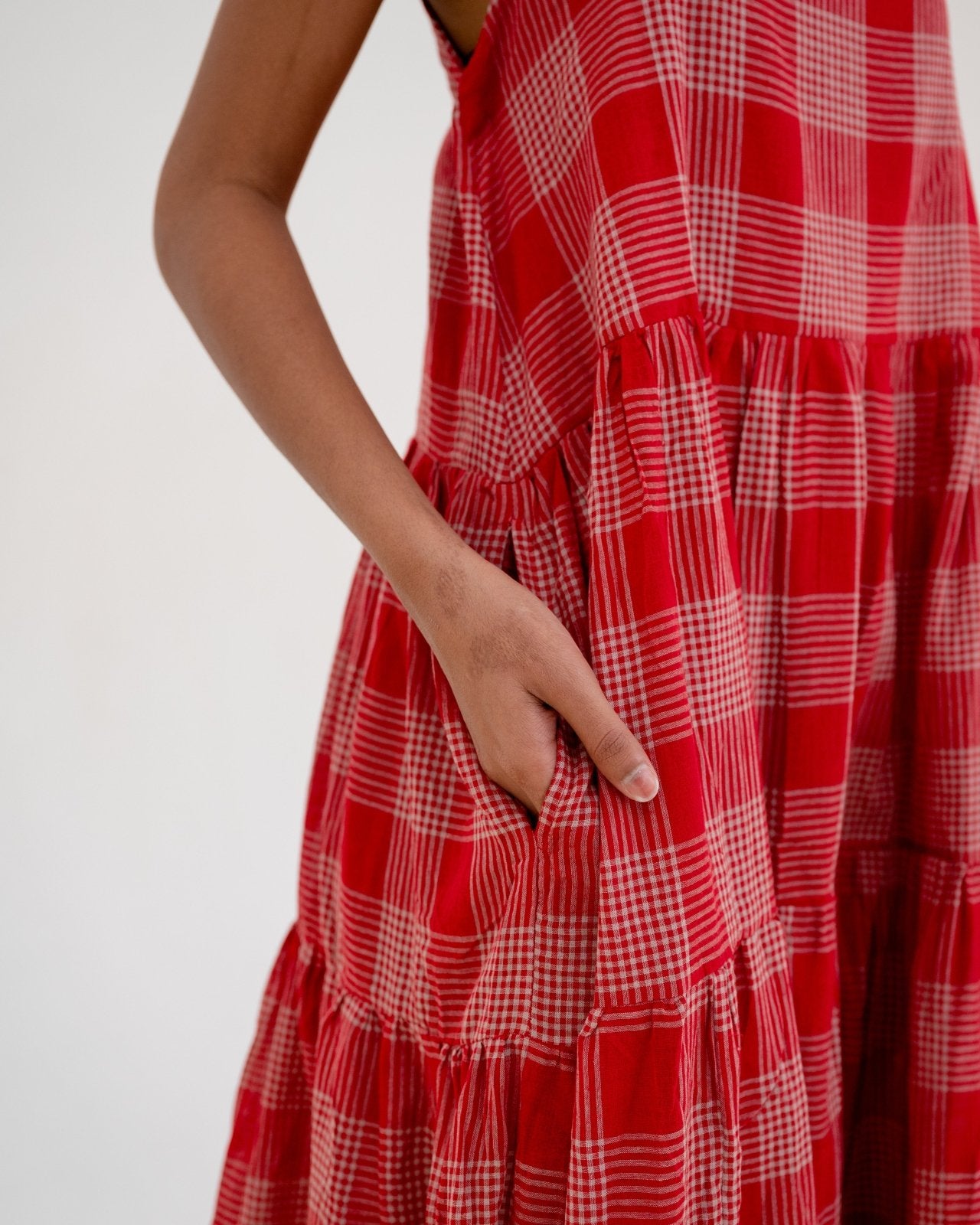 Red Dahlia Dress - THULI - Sustainable Women's Clothing Ethical Clothing Honest and Handcrafted